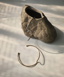 メタル ウェーブ細バングル