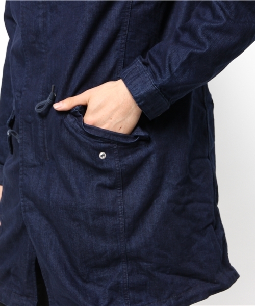 CIAOPANIC（チャオパニック）の「【Ciaopanic】デニムモッズコート（モッズコート・メンズ・インディゴブルー・MEDIUM/LARGE/SMALL）」の3枚目の写真