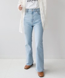 SLOBE citron. ハイウエストフレアデニム【洗濯機洗い（弱）可能】◆