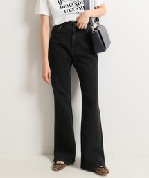 SLOBE citron. | SLOBE citron. ハイウエストフレアデニム【洗濯機洗い（弱）可能】◆(デニムパンツ)