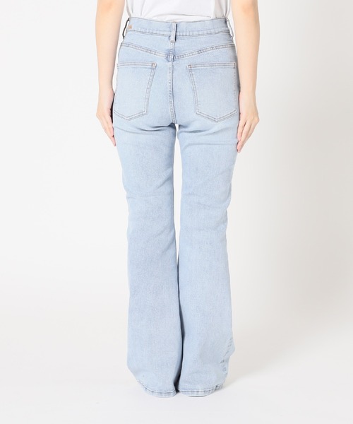 SLOBE citron.（スローブシトロン）の「SLOBE citron. ハイウエストフレアデニム【洗濯機洗い（弱）可能】◆（デニムパンツ・レディース・ブラック/サックスブルー・36/38）」の8枚目の写真