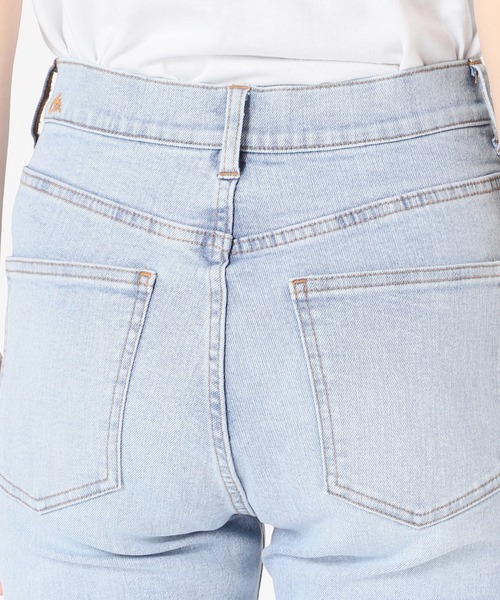 SLOBE citron.（スローブシトロン）の「SLOBE citron. ハイウエストフレアデニム【洗濯機洗い（弱）可能】◆（デニムパンツ・レディース・ブラック/サックスブルー・36/38）」の9枚目の写真