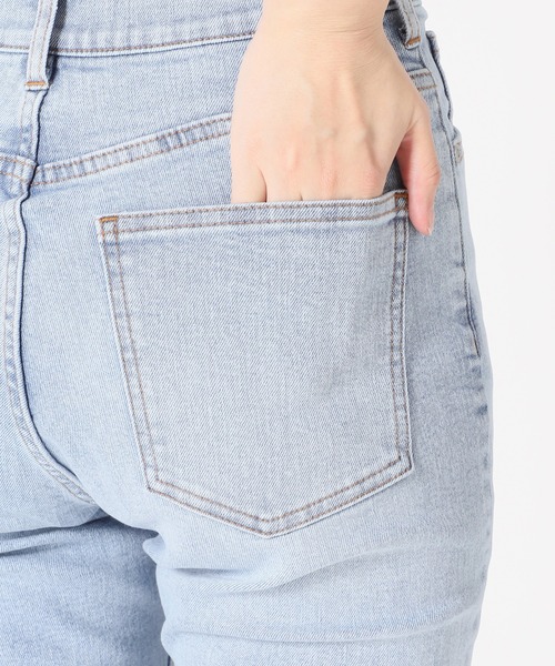 SLOBE citron.（スローブシトロン）の「SLOBE citron. ハイウエストフレアデニム【洗濯機洗い（弱）可能】◆（デニムパンツ・レディース・ブラック/サックスブルー・36/38）」の10枚目の写真