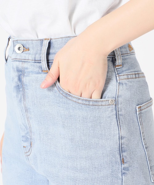 SLOBE citron.（スローブシトロン）の「SLOBE citron. ハイウエストフレアデニム【洗濯機洗い（弱）可能】◆（デニムパンツ・レディース・ブラック/サックスブルー・36/38）」の12枚目の写真