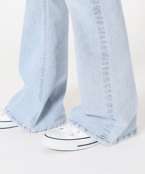 SLOBE citron.（スローブシトロン）の「SLOBE citron. ハイウエストフレアデニム【洗濯機洗い（弱）可能】◆（デニムパンツ・レディース・ブラック/サックスブルー・36/38）」の13枚目の写真