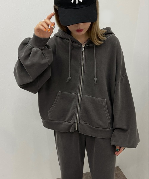 apres jour mignon(アプレジュールミニョン)の「ヴィンテージカラーパーカー【SETUP可能】【ZOZOTOWN限定アイテム】(パーカー・レディース・ブラック/ブルー/オートミール・X-LARGE/フリー)」の18枚目の写真