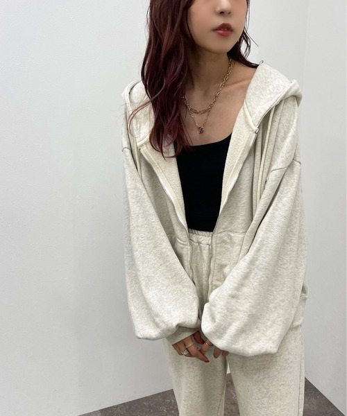 apres jour mignon(アプレジュールミニョン)の「ヴィンテージカラーパーカー【SETUP可能】【ZOZOTOWN限定アイテム】(パーカー・レディース・ブラック/ブルー/オートミール・X-LARGE/フリー)」の8枚目の写真