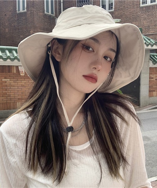 HALEY PESCA（ヘーリーペスカ）の「HALEY PESCA/紐付き ウェーブバケットハット（ハット・レディース・ブラック/ブラウン/アイボリー・FREE）」の2枚目の写真