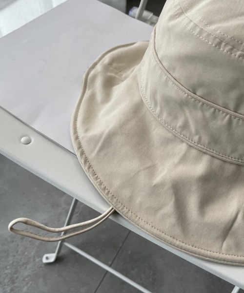 HALEY PESCA（ヘーリーペスカ）の「HALEY PESCA/紐付き ウェーブバケットハット（ハット・レディース・ブラック/ブラウン/アイボリー・FREE）」の6枚目の写真