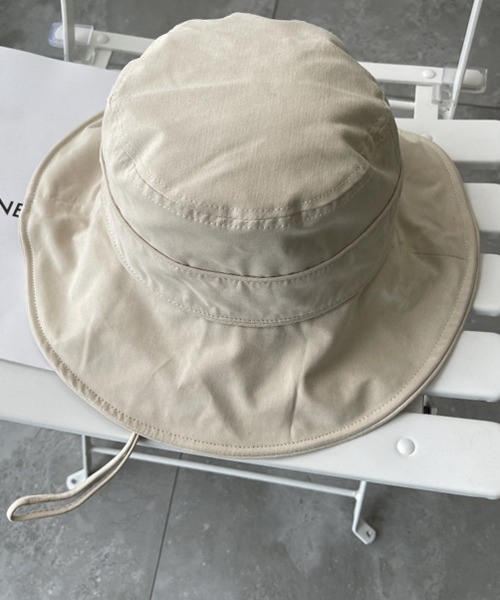 HALEY PESCA（ヘーリーペスカ）の「HALEY PESCA/紐付き ウェーブバケットハット（ハット・レディース・ブラック/ブラウン/アイボリー・FREE）」の7枚目の写真