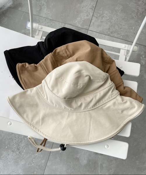 HALEY PESCA（ヘーリーペスカ）の「HALEY PESCA/紐付き ウェーブバケットハット（ハット・レディース・ブラック/ブラウン/アイボリー・FREE）」の12枚目の写真