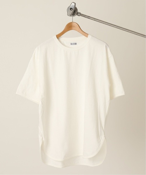 JOURNAL STANDARD relume（ジャーナルスタンダード　レリューム）の「レイヤードラウンド スリットTシャツ[無地T/オーバーサイズ][ユニセックス対応]（Tシャツ/カットソー・メンズ・ホワイト/ベージュ/ネイビー/グレー/ホワイト系その他・S/M/L）」の2枚目の写真