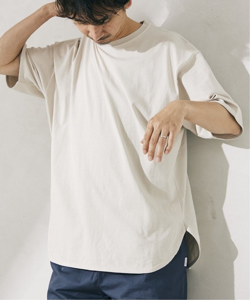 JOURNAL STANDARD relume（ジャーナルスタンダード　レリューム）の「レイヤードラウンド スリットTシャツ[無地T/オーバーサイズ][ユニセックス対応]（Tシャツ/カットソー・メンズ・ホワイト/ベージュ/ネイビー/グレー/ホワイト系その他・S/M/L）」の13枚目の写真