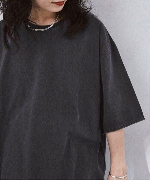 JOURNAL STANDARD relume（ジャーナルスタンダード　レリューム）の「レイヤードラウンド スリットTシャツ[無地T/オーバーサイズ][ユニセックス対応]（Tシャツ/カットソー・メンズ・ホワイト/ベージュ/ネイビー/グレー/ホワイト系その他・S/M/L）」の6枚目の写真