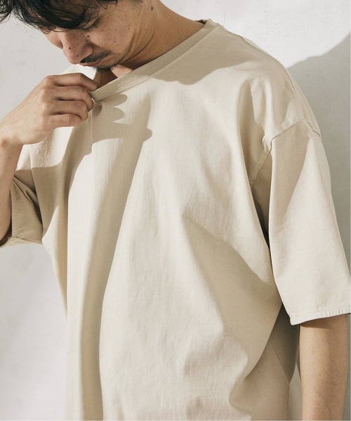 JOURNAL STANDARD relume（ジャーナルスタンダード　レリューム）の「レイヤードラウンド スリットTシャツ[無地T/オーバーサイズ][ユニセックス対応]（Tシャツ/カットソー・メンズ・ホワイト/ベージュ/ネイビー/グレー/ホワイト系その他・S/M/L）」の10枚目の写真