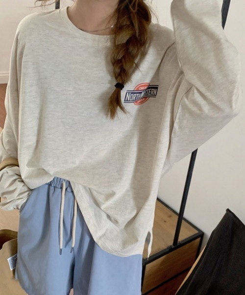 MANGROVE（マングローブ）の「NORTH WESTERN ロンＴ（Tシャツ/カットソー・レディース・チャコールグレー/オートミール/グレー/ネイビー・FREE）」の4枚目の写真