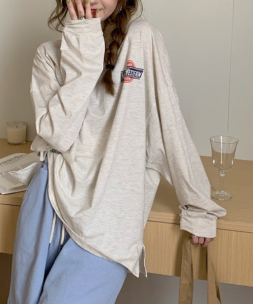 MANGROVE（マングローブ）の「NORTH WESTERN ロンＴ（Tシャツ/カットソー・レディース・チャコールグレー/オートミール/グレー/ネイビー・FREE）」の9枚目の写真