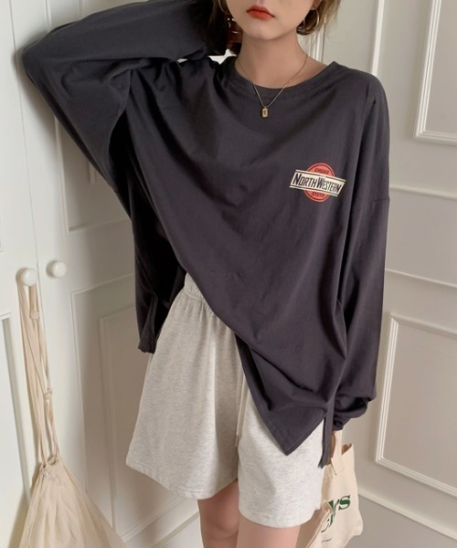 MANGROVE（マングローブ）の「NORTH WESTERN ロンＴ（Tシャツ/カットソー・レディース・チャコールグレー/オートミール/グレー/ネイビー・FREE）」の12枚目の写真