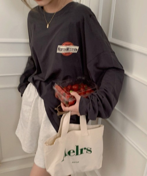 MANGROVE（マングローブ）の「NORTH WESTERN ロンＴ（Tシャツ/カットソー・レディース・チャコールグレー/オートミール/グレー/ネイビー・FREE）」の14枚目の写真