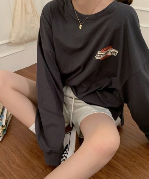 MANGROVE（マングローブ）の「NORTH WESTERN ロンＴ（Tシャツ/カットソー・レディース・チャコールグレー/オートミール/グレー/ネイビー・FREE）」の6枚目の写真