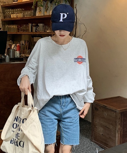 MANGROVE（マングローブ）の「NORTH WESTERN ロンＴ（Tシャツ/カットソー・レディース・チャコールグレー/オートミール/グレー/ネイビー・FREE）」の21枚目の写真