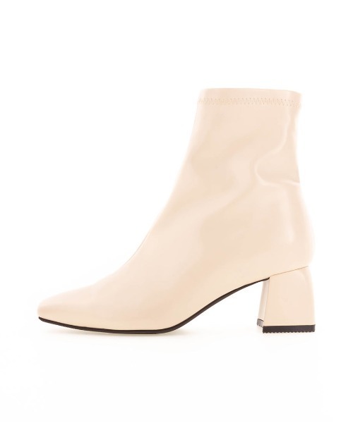 RANDA（ランダ）の「ストレスフリー/ソフト ストレッチ スクエアトゥショートブーツ（ブーツ・レディース・アイボリー/パイソン/ブラック/ベージュ・S/M/L/LL）」の12枚目の写真