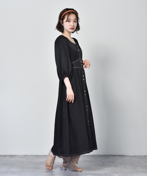 配色ステッチワンピース Retro Girl Retro Girl Online Store レトロガールオンラインストア