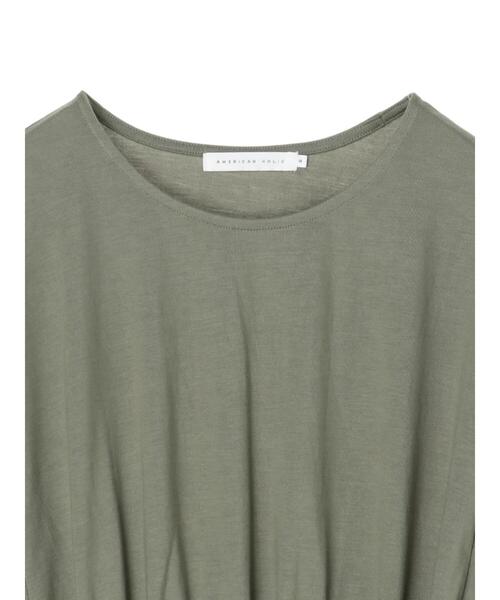 AMERICAN HOLIC(アメリカンホリック)の「ドルマン変形カットプルオーバー(Tシャツ/カットソー・レディース・カーキ/ブラック・M/L)」の10枚目の写真