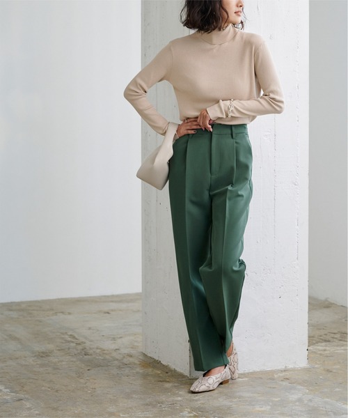 UR'S（ユアーズ）の「タートルネックリブニット（ニット/セーター・レディース・オフホワイト/ベージュ/ブルー/ネイビー/ブラック・S/M/L）」の17枚目の写真