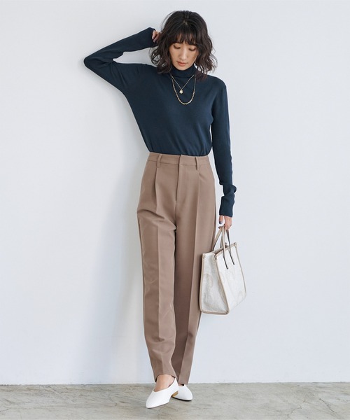 UR'S（ユアーズ）の「タートルネックリブニット（ニット/セーター・レディース・オフホワイト/ベージュ/ブルー/ネイビー/ブラック・S/M/L）」の14枚目の写真