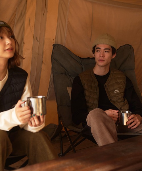OUTDOOR PRODUCTS APPAREL(アウトドアプロダクツアパレル)の「軽量ダウン インナーベスト 撥水透湿防風ポケッタブル(パッカブル)700フィルパワー ユニセックス(ダウンベスト・メンズ・チャコールグレー/ブラック/オリーブ・LARGE/XXX-LARGE/X-LARGE/MEDIUM/XX-LARGE)」の11枚目の写真