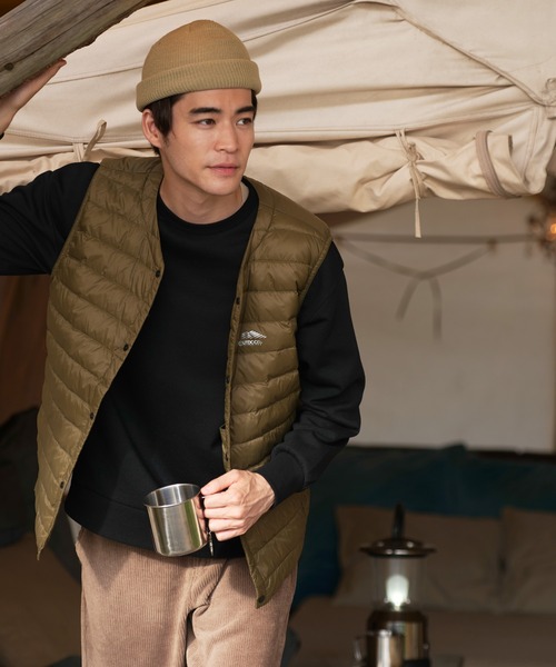 OUTDOOR PRODUCTS APPAREL(アウトドアプロダクツアパレル)の「軽量ダウン インナーベスト 撥水透湿防風ポケッタブル(パッカブル)700フィルパワー ユニセックス(ダウンベスト・メンズ・チャコールグレー/ブラック/オリーブ・LARGE/XXX-LARGE/X-LARGE/MEDIUM/XX-LARGE)」の14枚目の写真