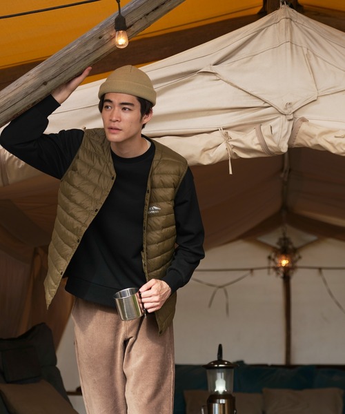 OUTDOOR PRODUCTS APPAREL(アウトドアプロダクツアパレル)の「軽量ダウン インナーベスト 撥水透湿防風ポケッタブル(パッカブル)700フィルパワー ユニセックス(ダウンベスト・メンズ・チャコールグレー/ブラック/オリーブ・LARGE/XXX-LARGE/X-LARGE/MEDIUM/XX-LARGE)」の13枚目の写真
