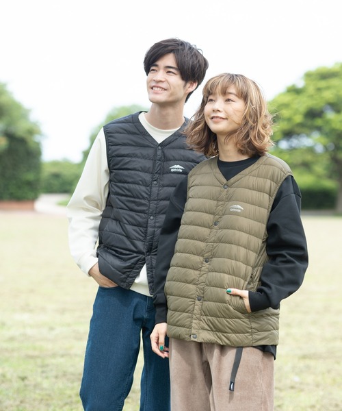 OUTDOOR PRODUCTS APPAREL(アウトドアプロダクツアパレル)の「軽量ダウン インナーベスト 撥水透湿防風ポケッタブル(パッカブル)700フィルパワー ユニセックス(ダウンベスト・メンズ・チャコールグレー/ブラック/オリーブ・LARGE/XXX-LARGE/X-LARGE/MEDIUM/XX-LARGE)」の16枚目の写真