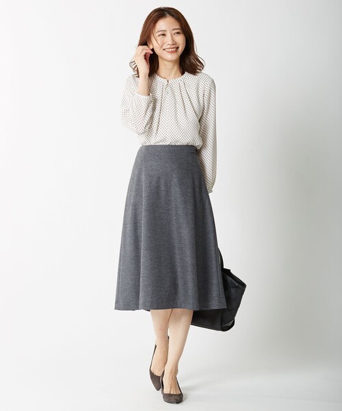 J.PRESS（ジェイプレス）の「【セットアップ対応】アクアレジェンドウールジャージー スカート（スカート・レディース・ライトグレー系/ネイビー系・9/7/11/13）」の12枚目の写真