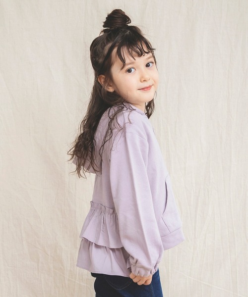 BRANSHES（ブランシェス）の「バックフリル長袖パーカー（パーカー・キッズ・ラベンダー/ベージュ・100cm/110cm/120cm/130cm/90cm/140cm/150cm）」の20枚目の写真