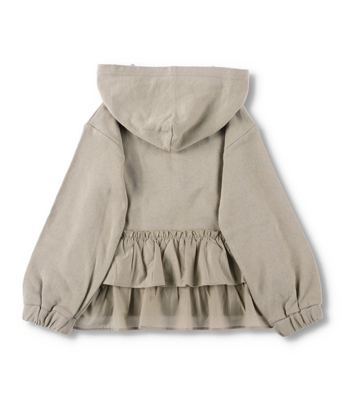 BRANSHES（ブランシェス）の「バックフリル長袖パーカー（パーカー・キッズ・ラベンダー/ベージュ・100cm/110cm/120cm/130cm/90cm/140cm/150cm）」の5枚目の写真