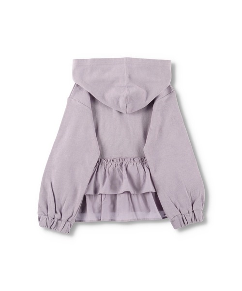 BRANSHES（ブランシェス）の「バックフリル長袖パーカー（パーカー・キッズ・ラベンダー/ベージュ・100cm/110cm/120cm/130cm/90cm/140cm/150cm）」の6枚目の写真