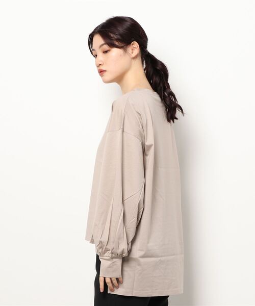 PUAL CE CIN（ピュアルセシン）の「【Ｄu noir】シルケット前後差プルオーバー（Tシャツ/カットソー・レディース・グレー/ブラック/ベージュ・FREE）」の13枚目の写真