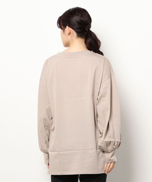 PUAL CE CIN（ピュアルセシン）の「【Ｄu noir】シルケット前後差プルオーバー（Tシャツ/カットソー・レディース・グレー/ブラック/ベージュ・FREE）」の6枚目の写真