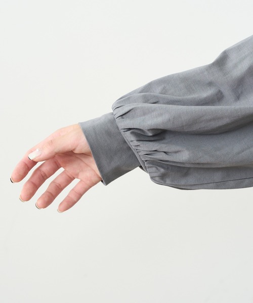 PUAL CE CIN（ピュアルセシン）の「【Ｄu noir】シルケット前後差プルオーバー（Tシャツ/カットソー・レディース・グレー/ブラック/ベージュ・FREE）」の16枚目の写真