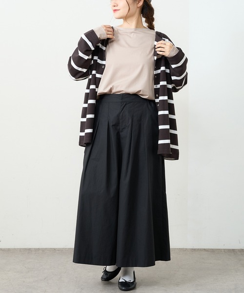 PUAL CE CIN（ピュアルセシン）の「【Ｄu noir】シルケット前後差プルオーバー（Tシャツ/カットソー・レディース・グレー/ブラック/ベージュ・FREE）」の14枚目の写真