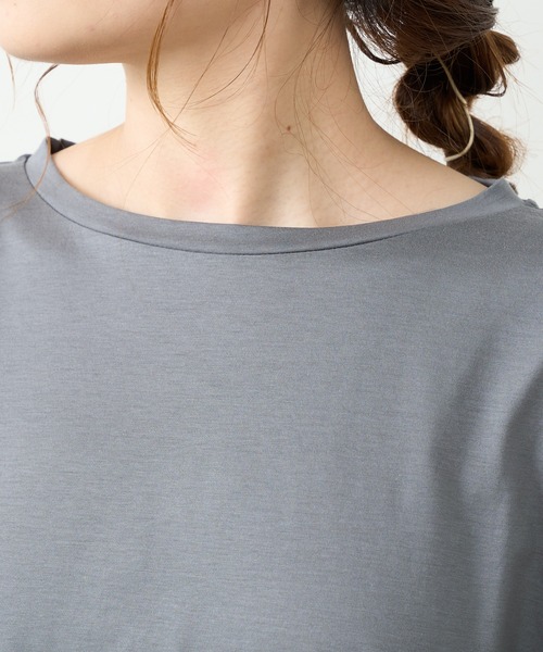 PUAL CE CIN（ピュアルセシン）の「【Ｄu noir】シルケット前後差プルオーバー（Tシャツ/カットソー・レディース・グレー/ブラック/ベージュ・FREE）」の11枚目の写真