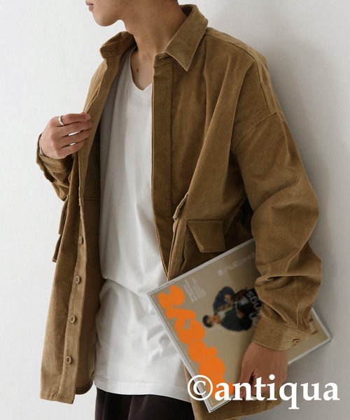 antiqua(アンティカ)の「VネックヒートロンT(Tシャツ/カットソー・メンズ・ホワイト系その他/ブラック系その他・M/L/L/XL)」の21枚目の写真