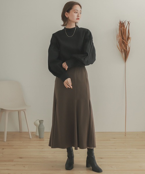 SENSE OF PLACE by URBAN RESEARCH(センスオブプレイスバイアーバンリサーチ)の「ボリュームパフスリーブブラウス(シャツ/ブラウス・レディース・ライトカーキ/アイボリー/ブラック・ONE)」の18枚目の写真