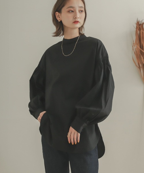 SENSE OF PLACE by URBAN RESEARCH(センスオブプレイスバイアーバンリサーチ)の「ボリュームパフスリーブブラウス(シャツ/ブラウス・レディース・ライトカーキ/アイボリー/ブラック・ONE)」の21枚目の写真