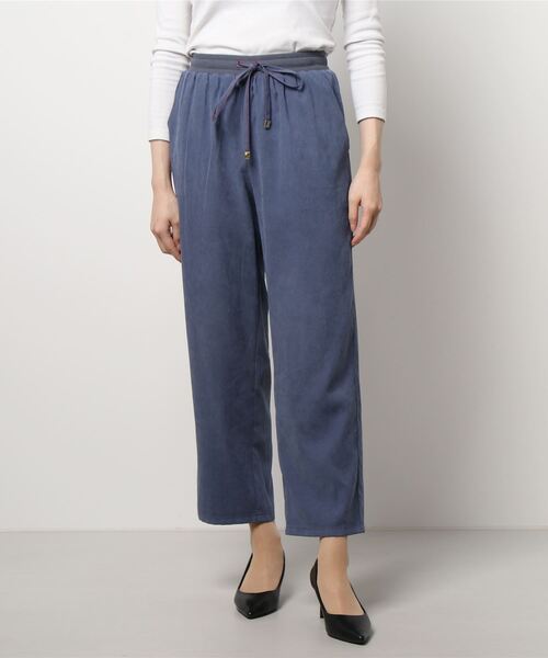 Q（キュー）の「ピーチツイルリラックスパンツ（その他パンツ・レディース・グレイッシュベージュ/ブルー・MEDIUM）」の3枚目の写真