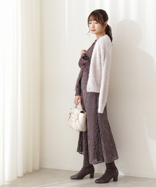 PROPORTION BODY DRESSING（プロポーションボディドレッシング）の「＜Ｅ＞フラッグヤーンカーディガン / 1211277002（ニット/セーター・レディース・グレー/パープル・FREE）」の6枚目の写真