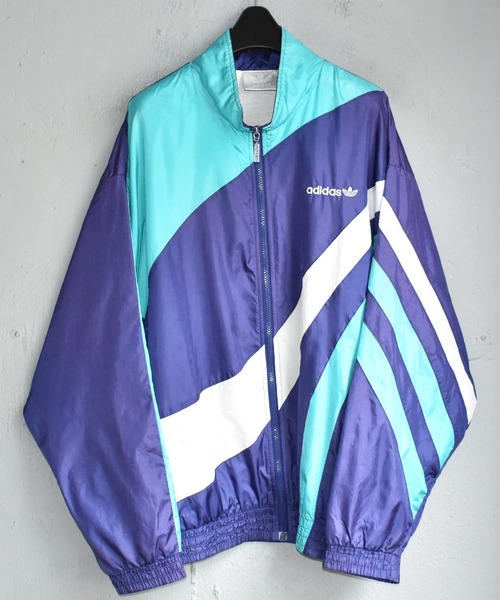 【ヴィンテージ古着】80's adidas/アディダス フルジップ ナイロンジャケット