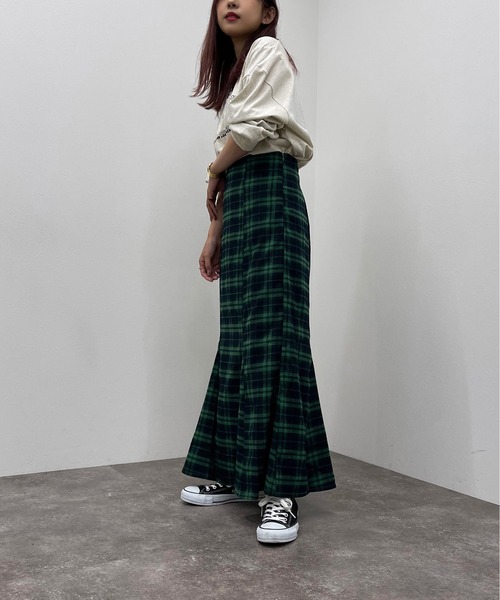 apres jour mignon（アプレジュールミニョン）の「アソートチェックマーメイドスカート【ZOZOTOWN限定アイテム】【9PO】（スカート・レディース・ネイビー/その他/ブラック系その他/ブラウン系その他/グリーン系その他・SMALL/MEDIUM/X-LARGE）」の8枚目の写真